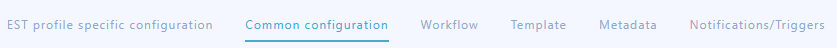 Common configuration tab