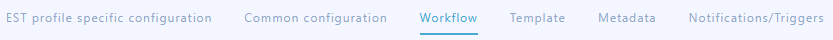 Workflow tab